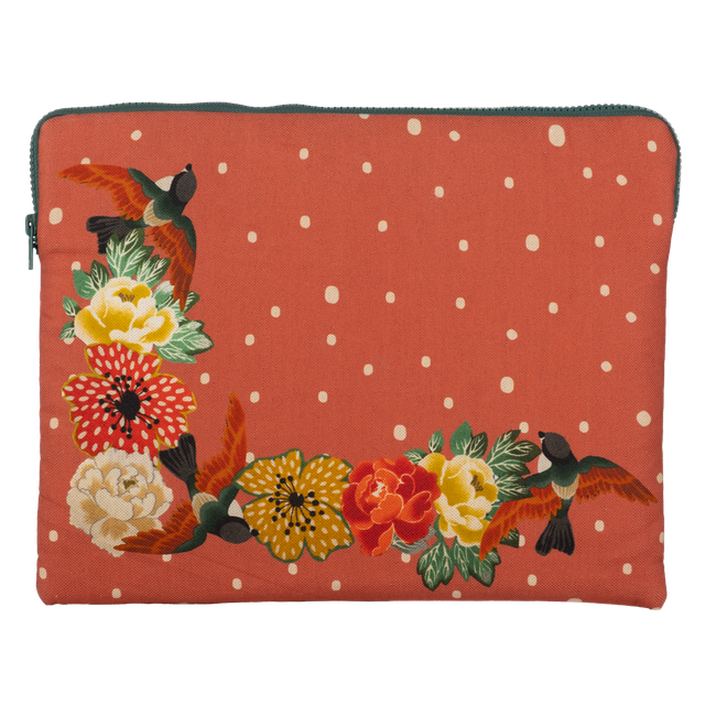 Housse Ordinateur 13 pouces - Terracotta - Lin et Coton