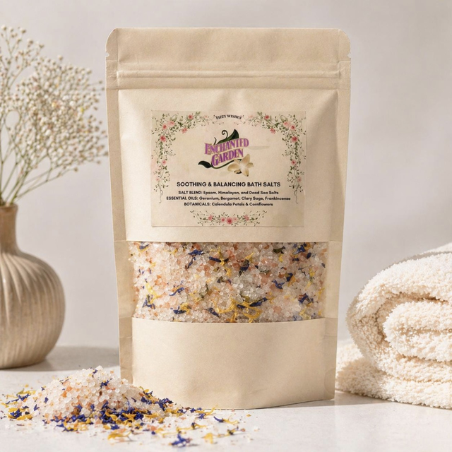 Enchanted Garden Bath Salts with Essential oils - 250g