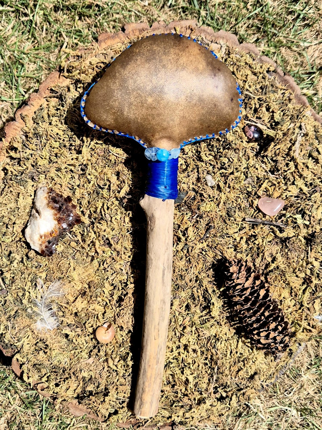 Stag and Driftwood Shamanic Rattle