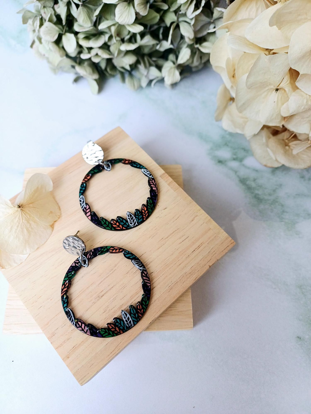 &quot; Florilège &quot; Boucles d&#039;oreilles verres de lunettes 