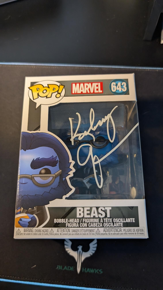 Funko Pop Marvel X-Men Beast 643 Signed by Kelsey Grammer with JSA COA 