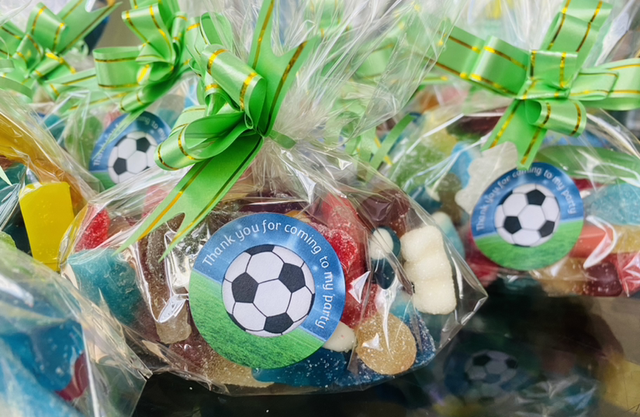 Party favours football stickers