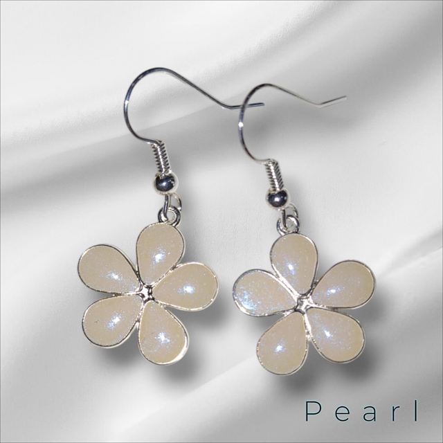 Flower earrings pearl 