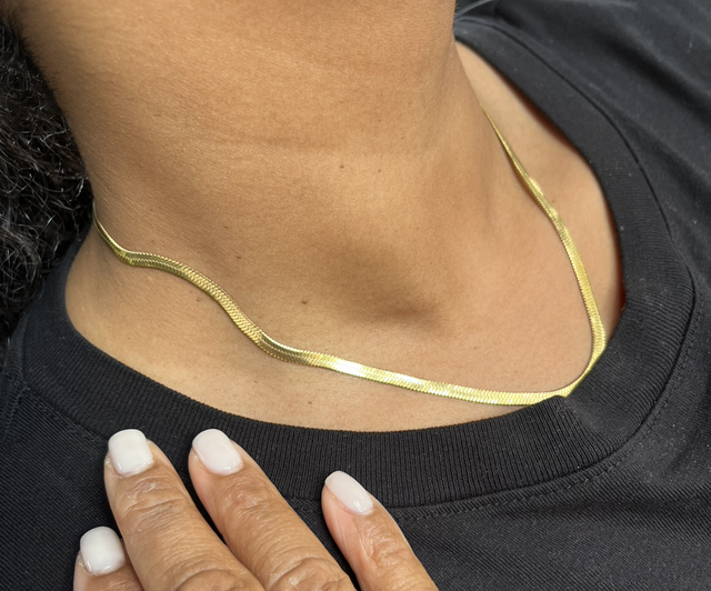 Gouden snake ketting 