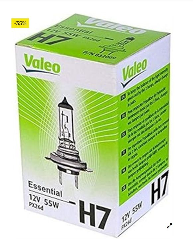 Valeo 032009 Lámpara halógena, H7, Essential, Color Plata, 1 Unidad
