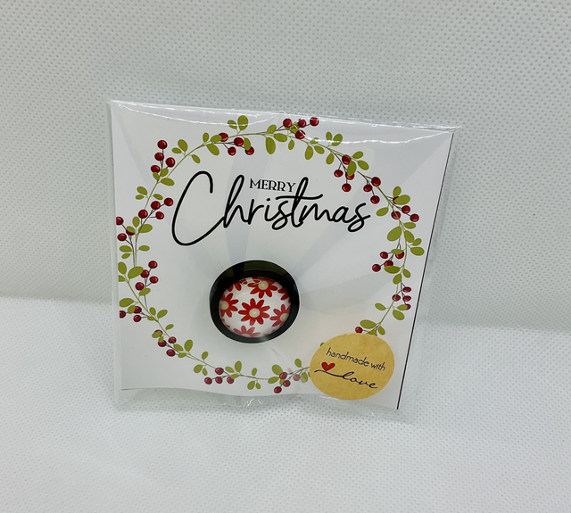 Handmade brooch with Christmas card. Gorgeous designs.