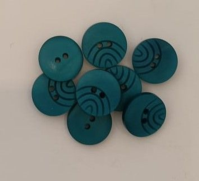 Knopen: Blauw golf 11mm