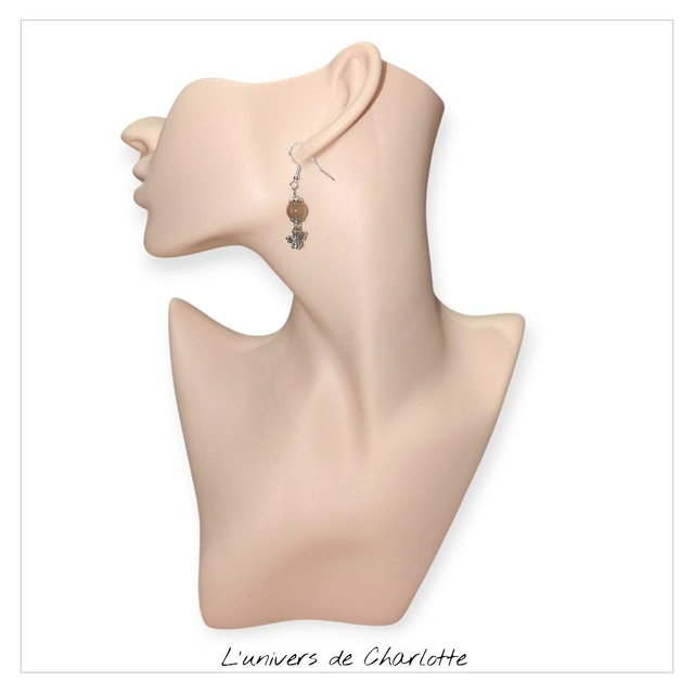 Boucles d'oreilles "Pierre de soleil" BO-135