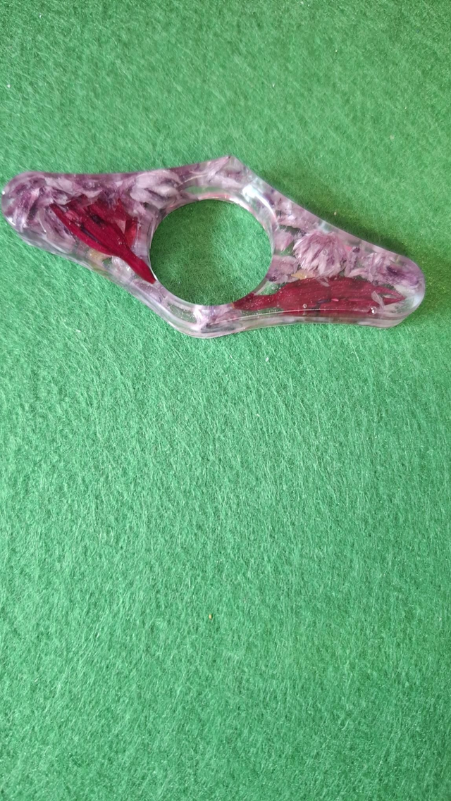 Bague de lecture fleurs séchées 