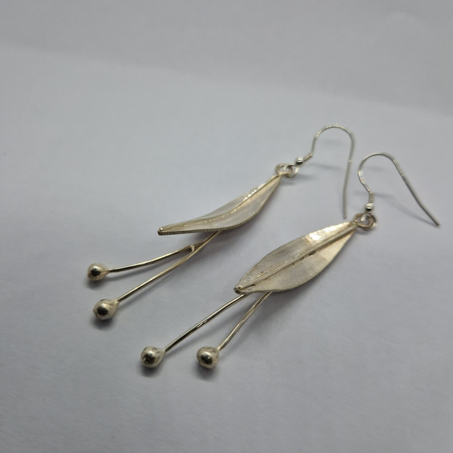 Boucles &quot; graines tilleul &quot; 