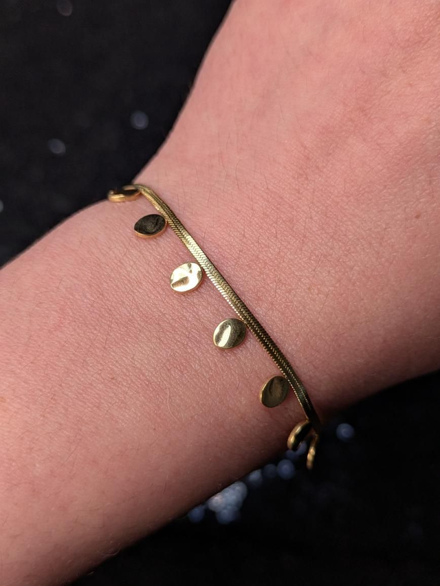 Bracelet breloque martelé 