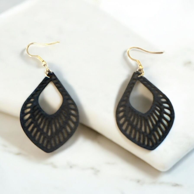 Boucles d'oreilles bois 100% création artisanale