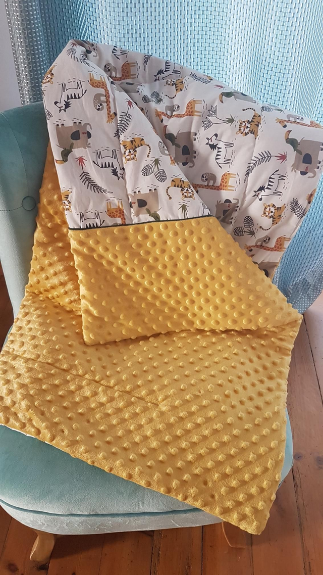 Couverture bébé animaux de la jungle 75x100cm