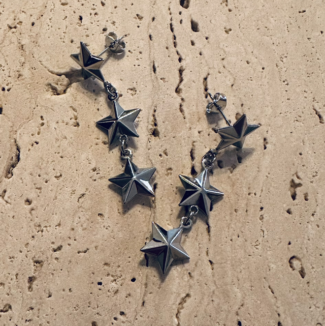 Oorbellen sterren zilver