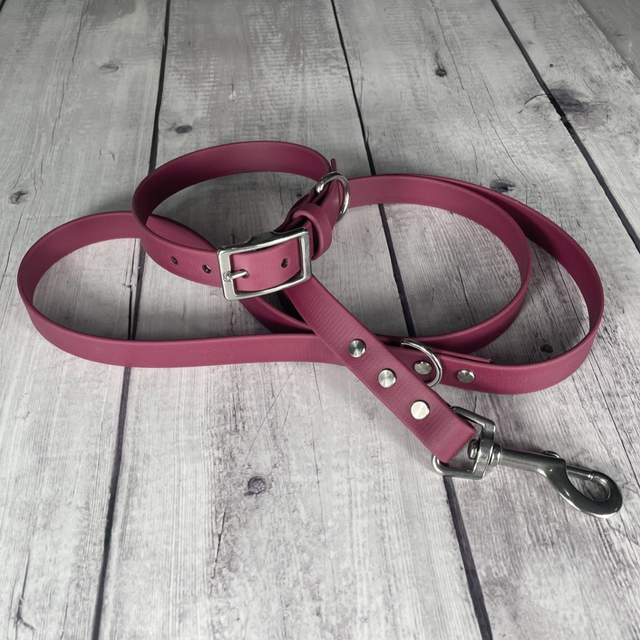 Wine Red Waterproof BioThane® Lead