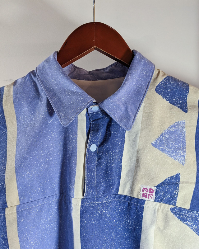 BLOUSE LONGUE M - bleu