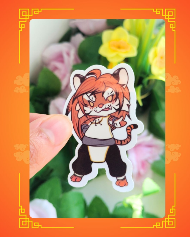 Autocollant - Tigre chibi