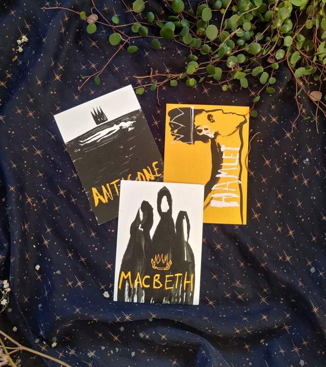 Tragic Theatre / Macbeth / Antigone / Hamlet // Postcards