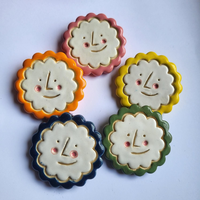 Twistsmith Smiley Face Brooch - 5 colours available