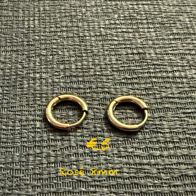 Oorbellen rosé 8mm
