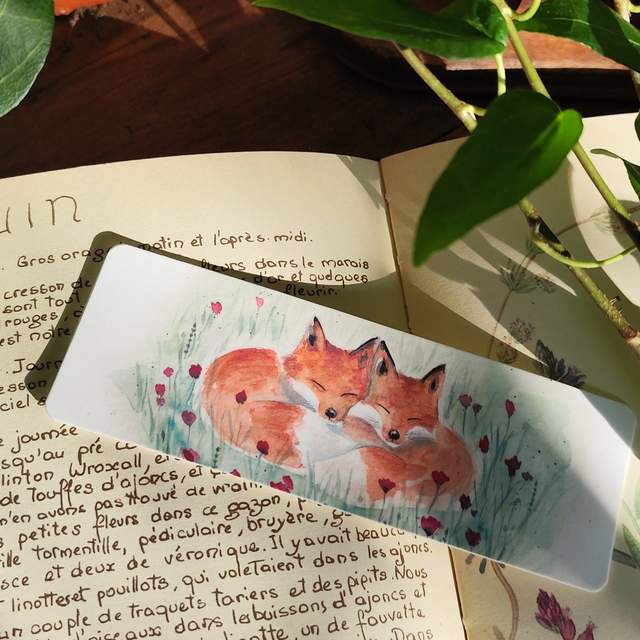 Repos au coeur des Tulipes - marque page 