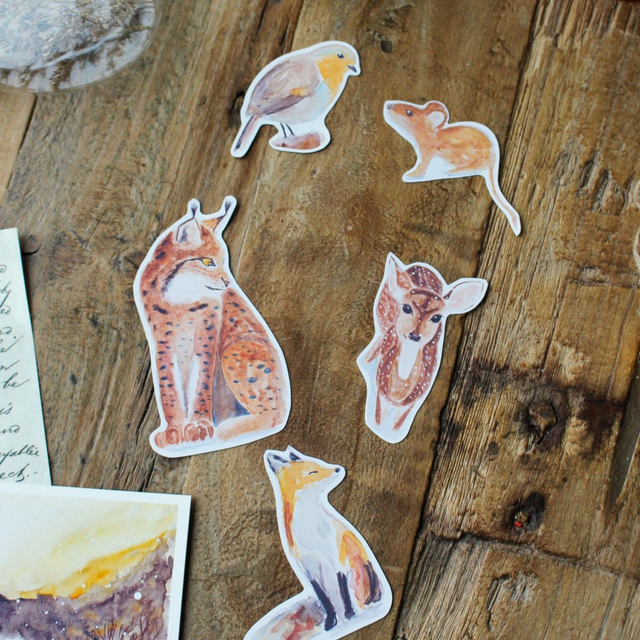 Autocollant Animaux d&#039;hiver à l&#039;unité ou en lot