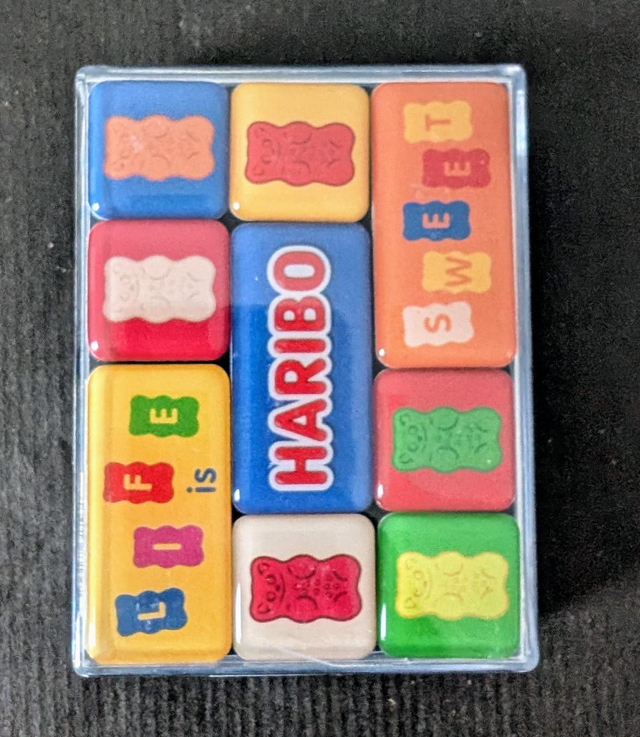 Nostalgic-Art HARIBO - Life is Sweet Retro Fridge Magnets, 9 Pieces