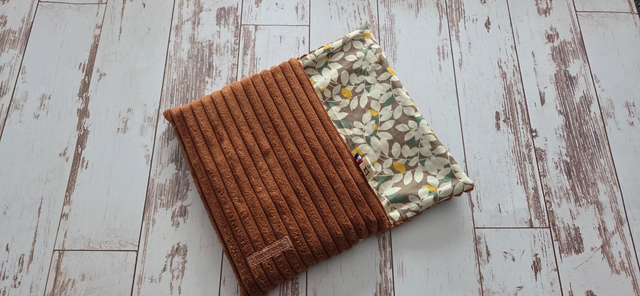 Pochette à livre, velours terracota