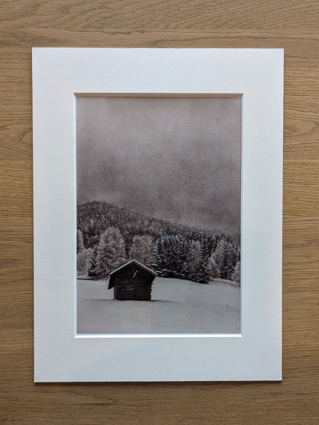 Artprint "Stadl (Schneebedeckt)"