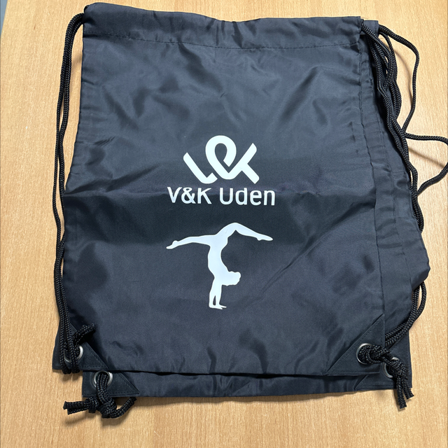 Rugtas Turnen dames zwart wit opdruk