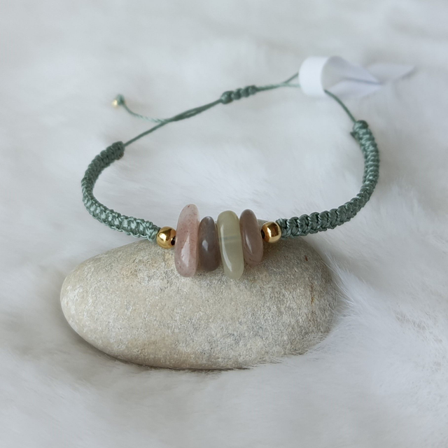 Bracelet femme baroque 4 pierres "Pierre de Soleil"