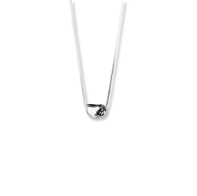Jersey Bean necklace - silver