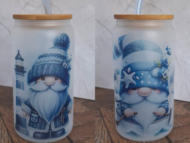 Verre givré gnome en mer