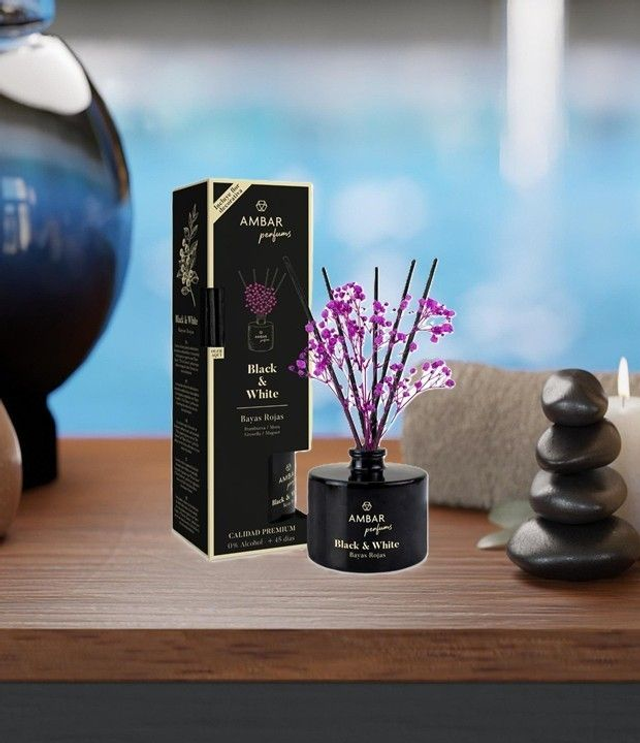 Mikado Ambar - Black &amp; White " Fruits rouges "