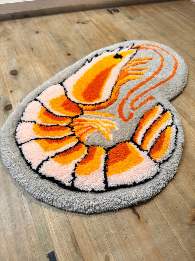 Tapis Crevette Orange
