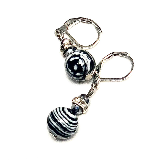 Boucles d’oreilles Zébra 