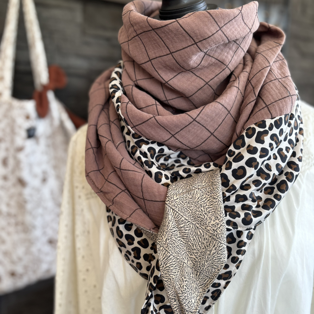 ÉCHARPE FIGUE LÉOPARD 