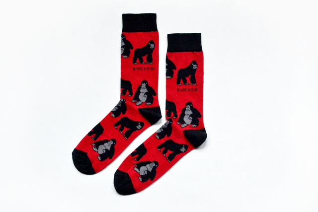 'Save the Gorillas' Bamboo Socks, Bare Kind - adult
