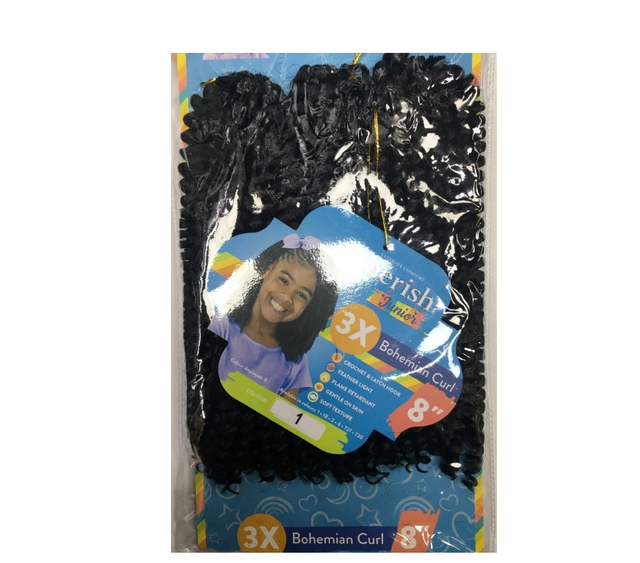 Cherish Junior Bulk : 3X Bohemian Curl 8  (Col. 1)