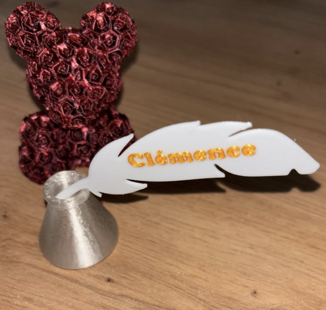 Marque-place pour évènement - plume et encrier