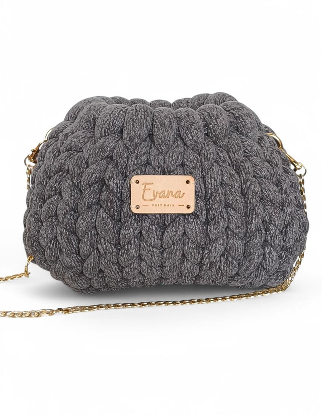 Nua - petite bourse - logo en cuir