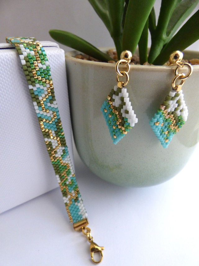 Ensemble de bijoux Ondine - vert