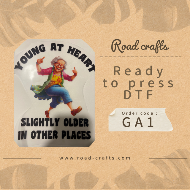 Young at heart Ready to press DTF print