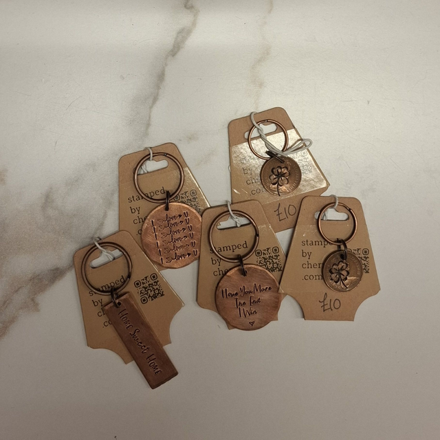 Handstamped Keyring