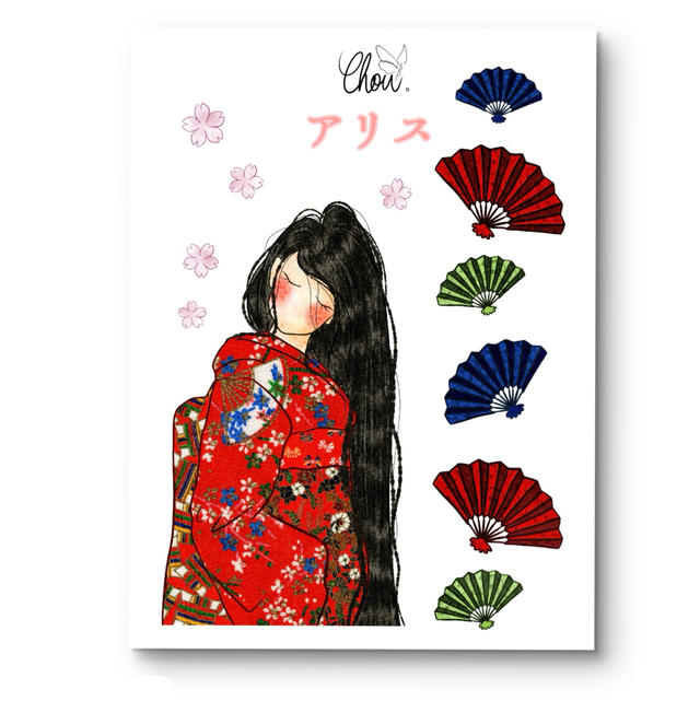 Planche De Stickers - version Alice 