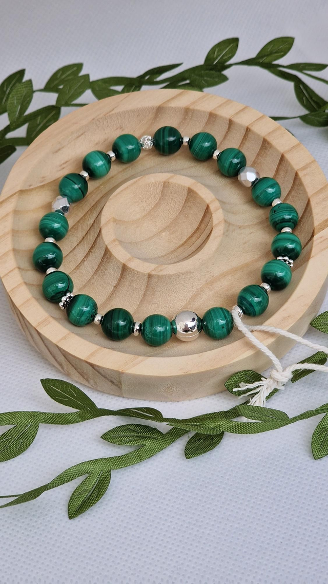 Bracelet Malachite en 0,8 cm