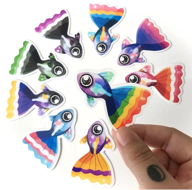 Sticker Guppy Pride