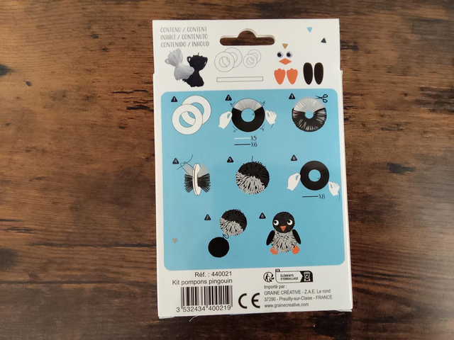 Kit mignon pompons pingouin