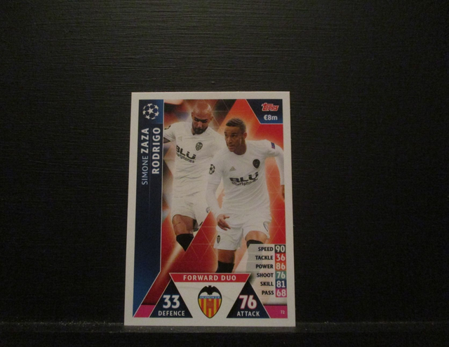 Simone Zaza / Rodrigo - UEFA Champions League Match Attax 2018/19 Original Trading Card #72