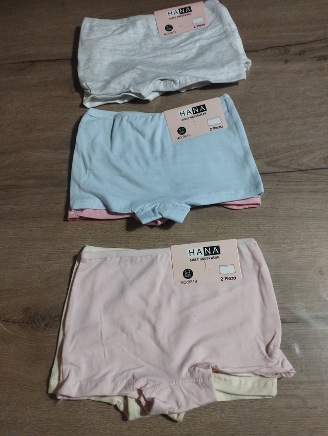 Lot de 6 shortys filles coton taille 5 ans
